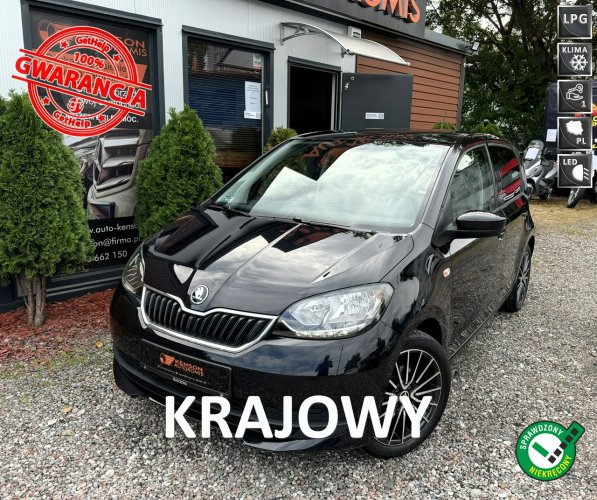 Škoda Citigo Polski Salon, LPG, Bezwypadkowy, światła LED do jazdy dziennej, Klima