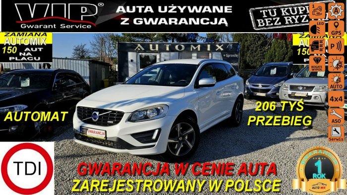 Volvo XC 60 R-Design D4* NiskiPrzebieg 206 Tyś *Gwarancja w cenie *Możliwa ZAMIANA I (2008-2017)