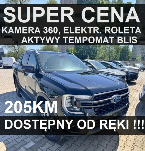 Ford Ranger Nowy Ranger Wildtrak 205KM 4x4 Rolera Kamera 360 Niska Cena 2561 zł VI (2022-)