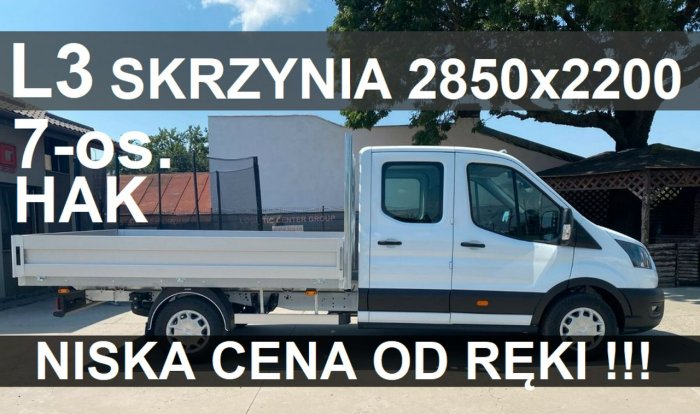 Ford Transit Skrzynia 3400 X 2200 130KM Hak. 7-os. 130KM Niska Cena od ręki 177zł