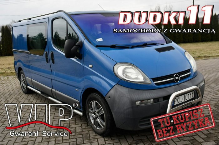 Opel Vivaro 1,9d DUDKI11 6 Osobowe,Klimatyzacja,Hak,Orurowanie,Centralka,el,szyby,