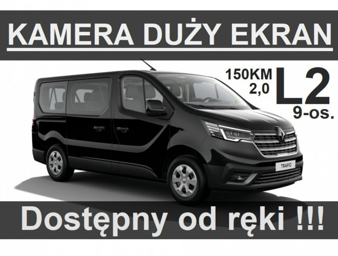 Renault Trafic L2 150KM 2,0  Full Led Kamera Duży Ekran Dostępny Od ręki !! 2155zł III (2014-)