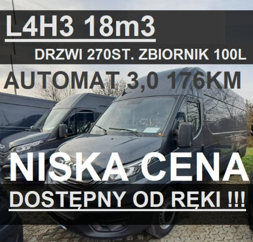 Iveco Daily 35S18 H 18m3 L4H3 Furgon Automat 176KM Zbiornik 100l Od ręki Niska Cena 2295zł