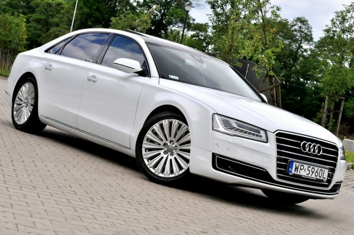 Audi A8 _4.0T 435KM_LONG_Quattro_Dociągi_Full Opcja_ D4 (2010-)