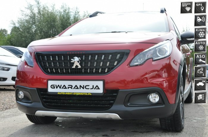 Peugeot 2008 GT line*nawi*bluetooth*kamera cofania*pół skóra*nowe opony* I (2013-2019)