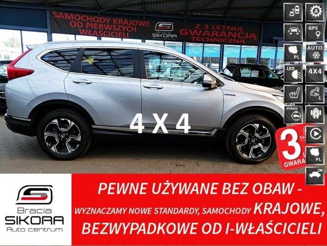 Honda CR-V HYBRID 4x4 2,0 184km 3Lata GWARANCJA I-wł Kraj Bezwyp LED ACC Skóra V