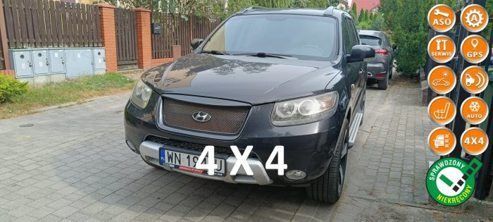 Hyundai Santa Fe 2.7 V6 GLS, 4WD , automat, DVD, skóra , szyberdach II (2006-2012)