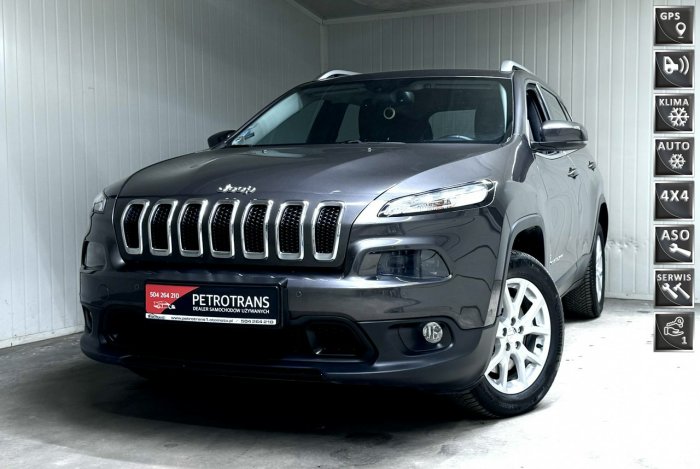 Jeep Cherokee 2.0 / 140KM 4x4 LED  Nawigacja Tempomat Czujniki Parkowania Hak V (2014-)