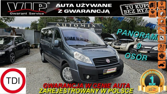 Fiat Scudo  LONG!!2,0HDI,Panorama,2Xdrzwi przesuwne,nawiewy!9Os GWARANCJA/ZAMIANA II (2007-)