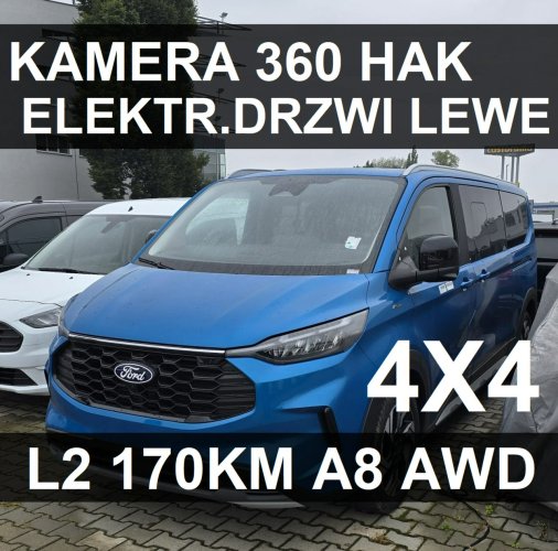 Ford Tourneo Custom L2 Nowy Active 4x4 170KM Kamera 360 Hak Duża Konsola