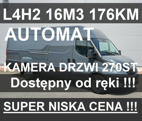 Iveco Daily 35S18 H 16m3 L4H2 Furgon Automat Kamera 176KM Od ręki Niska Cena 2356zł