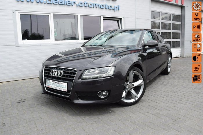 Audi A5 2.0 TDI Automat 100% bezwypadkowy Bi-Xenon LED Navi Euro-5 150tys.km. 8T (2007-2016)