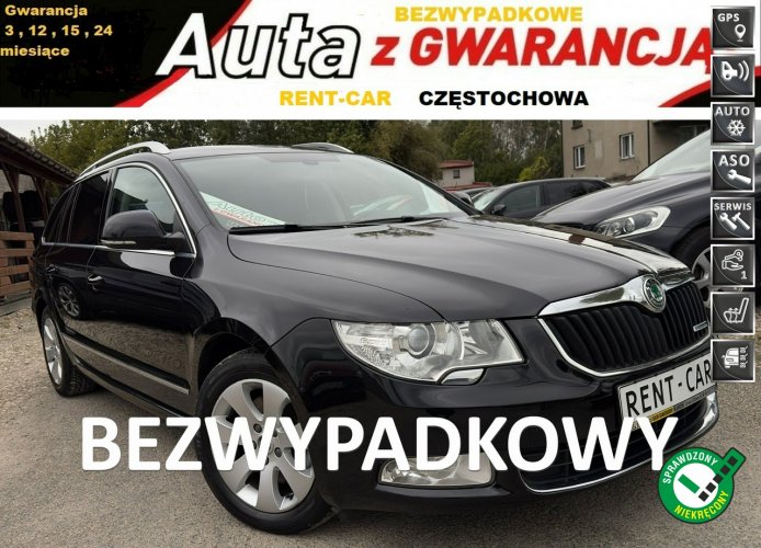 Škoda Superb 1.6TDi*105PS*OPŁACONY Bezwypadkowy Skóra Navi Serwis VIP GWARANCJA24M II (2008-2015)