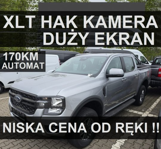 Ford Ranger 170KM 4X4 XLT Kamera Ekran dotykowy 10" Hak hol. Czujnik park. 2182 zł VI (2022-)