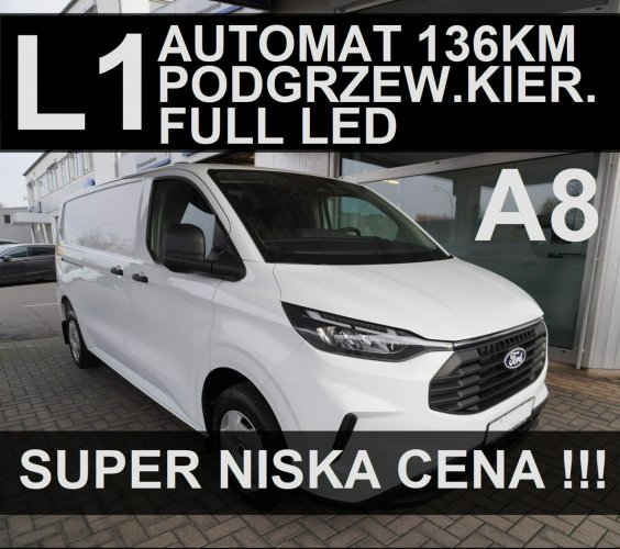 Ford Transit Custom L1 A8 Nowy Ford Custom 136KM Full Led Kamera Dostępny od ręki ! 1913zł