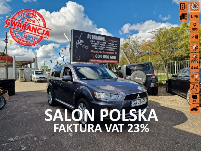 Mitsubishi Outlander 2.4 Benzyna + LPG 170 KM, 4x4, Automat, Klima, Kamera, Bluetooth, NAVI II (2006-2013)