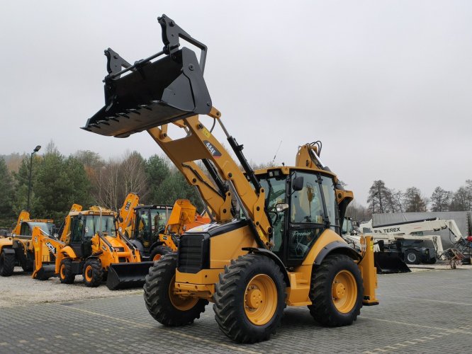 na równych kołach Caterpillar 444E Premier Sterowanie na Joystickach FULL OPCJA Cały po Tulejowaniu Klima Dodatkowe Wyjścia Szybko-Złącze Przód/Tył