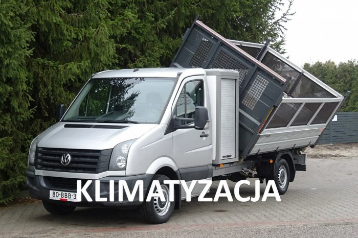 Volkswagen CRAFTER 2.0TDI 163KM 3 stronna wywrotka aluminiowa, 3 osobowa Volkswagen Crafter 2,0 TDI 163 km 3 stronna wywrotka Sprowadzona