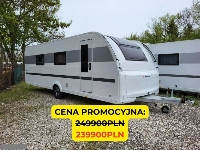 przyczepy kempingowe Adria Alpina 663 HT NOWA 4OS FV23% WARSZAWSKIE CENTRUM CARAVANINGU OD. Bogate wyposażenie, duża łazienka, klima, ogrzewanie ALDE, Adria Mach