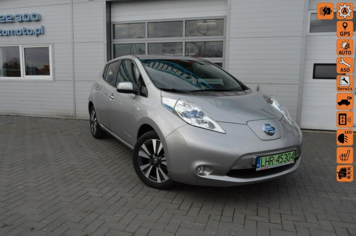 Nissan Leaf 30 kWh Pompa ciepła LED Kamera-360 Skóra BOSE Navi 113tys.km Zamiana