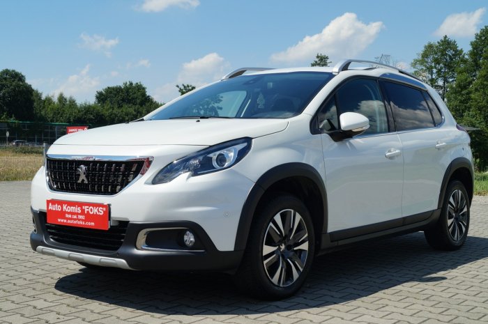 Peugeot 2008 Automat Navi Led Hak Kamera  Czujniki Parkow.Pół Skóra tylko45 tys.km. I (2013-2019)