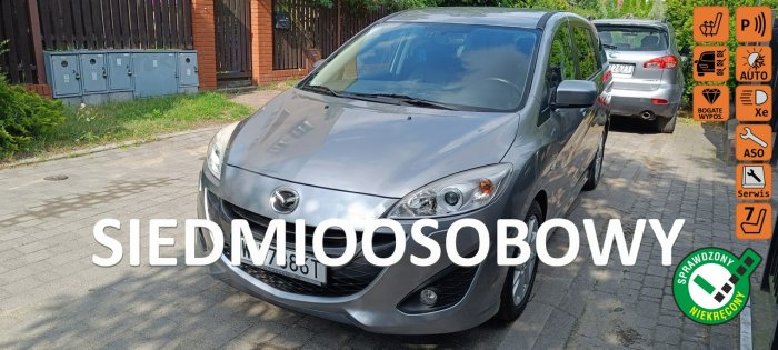 Mazda 5 2.0 16V i-stop, Sports-Line, bezwypadkowy,7-miejsc,skóra,150 KM,lift II (2010-)