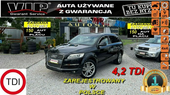 Audi Q7 4X4 * 4,2 TDI / S -LINE * DVD * Progi * Mega stan GWARANCJA/Zamiana I (2005-2015)