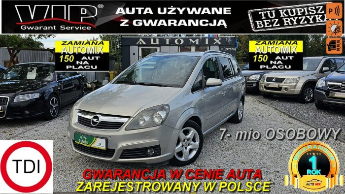 Opel Zafira  PRZEBIEG! !Najlepszy1,9CDTI!! 7 Os *Udok.Przebieg *Gwarancja*Zamiana B (2005-2011)