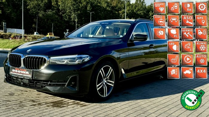 BMW 530 530e hybryd plug in bogato wyposażona piękna 292 KM zamiana gwarancją G30 (2017-)