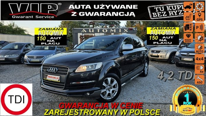 Audi Q7 4X4 * 4,2 TDI / S -LINE * DVD * Progi * Mega stan GWARANCJA/Zamiana I (2005-2015)