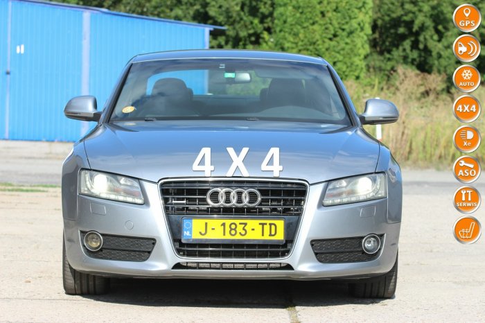 Audi A5 2007r. 3.0 Diesel XENON ALUSY 18" SKÓRY climatronic PIĘKNA QUATTRO 4x4 8T (2007-2016)