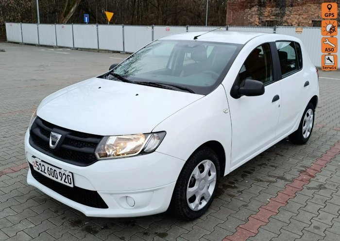 Dacia Sandero Nawigacja, Klima, Niski przebieg, Serwisowany, Stan bardzo dobry! II (2012-2020)