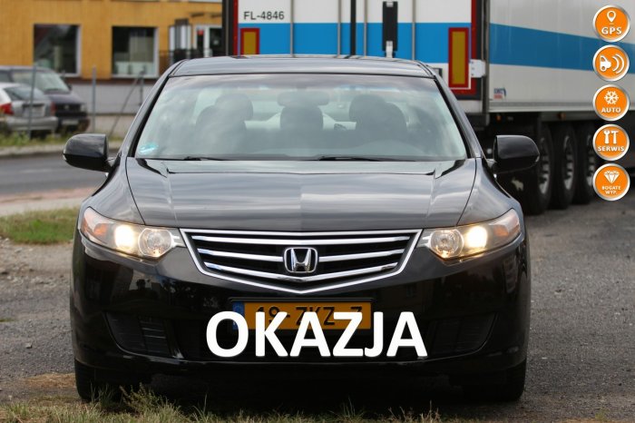 Honda Accord 2008r. 2.0 Benzyna Zadbany 156km Sedan Klimatyzacja Alufelgi CZARNA VIII (2008-)