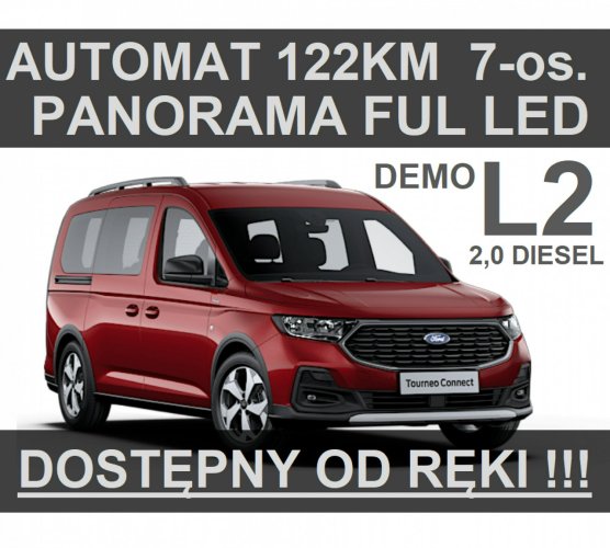 Ford Tourneo Connect 7-os. 2,0 122KM Demo Panorama Full Led Od reki Niska Cena  1921zł II (2013-)