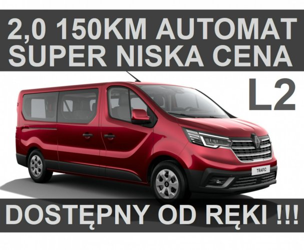 Renault Trafic L2 150KM 2,0  Automat Super Niska Cena Kamera Od ręki !! 2374zł III (2014-)