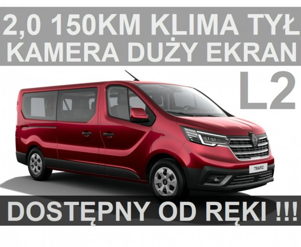 Renault Trafic L2 150KM 2,0  Full Led Super Niska Cena Kamera Od ręki !! 2231zł III (2014-)