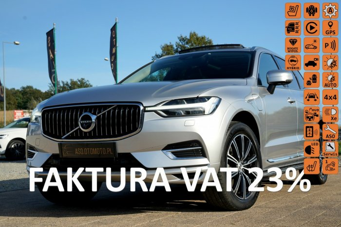 Volvo XC 60 RECHARGE panorama 4x4 ful led SKÓRA kamery pneumatyka HAK.EL max op II (2017-)