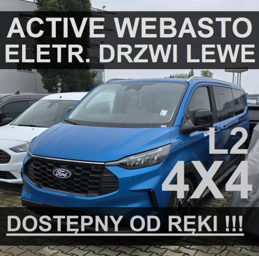 Ford Tourneo Custom L2 Nowy Active 4x4 170KM Hak Webasto Drzwi elektr.  Dostępny od ręki!