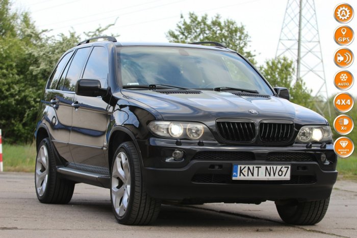 BMW X5 2004r. 3.0 Diesel 217KM SKÓRY bananowe 20 FELGI NAVI Pełen FULL ZAMIAN E53 (1999-2006)