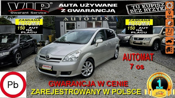 Toyota Corolla Verso 1,8 Benz* AUTOMAT * 7 OSOBOWA * Super Stan* Możliwa zamiana* Gwarancja II (2001-2006)