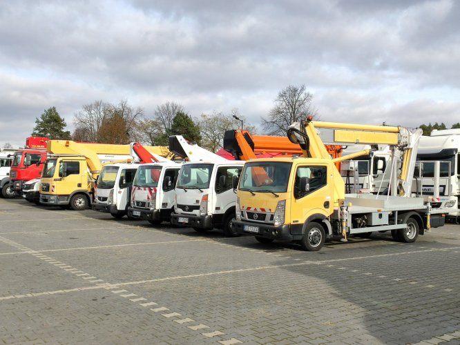 Nissan Cabstar Podnośnik Koszowy 23m MUTITEL MJ 226 Zwyżka UDT Wumag GSR 12m w bok