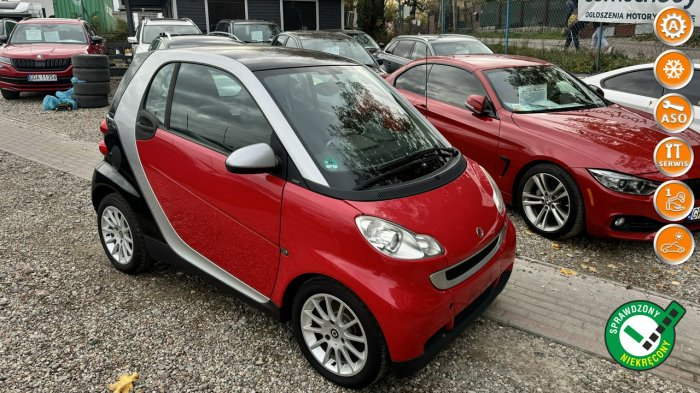 Smart Fortwo Passion klima full serwis bezwypadkowy zadbany panorama 1.r.gwarancji II (2007-2013)