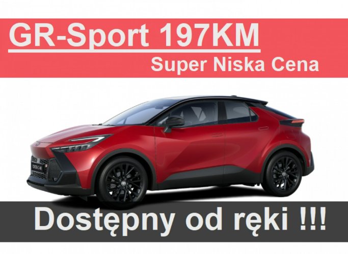 Toyota C-HR Nowa Hybryda 197KM GR Sport Niska Cena Dostępny od ręki 1951 zł