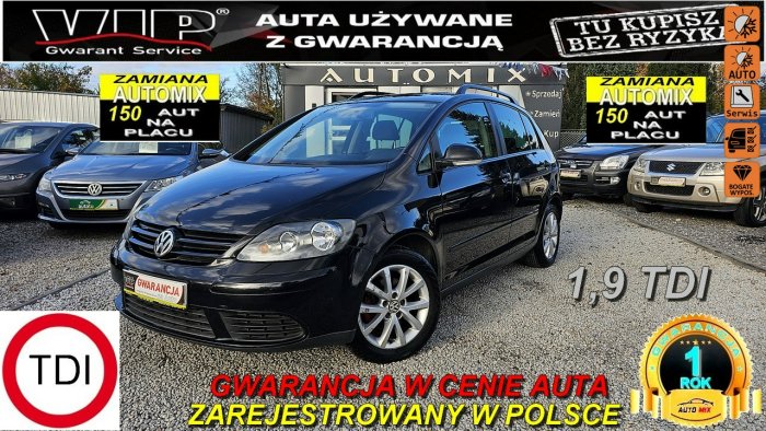 Volkswagen Golf Plus 3 SZT.1.9 TDI 105KM Bogate wyposazenie , GWARANCJA!  Mozliwa zamiana ! I (2004-2009)