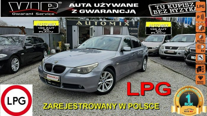 BMW 520 SERWISOWANY! Mocny 2,2 benz z Lpg ,Alu,Xenony, Manual 6 , ZAMIANA E60 (2003-2010)