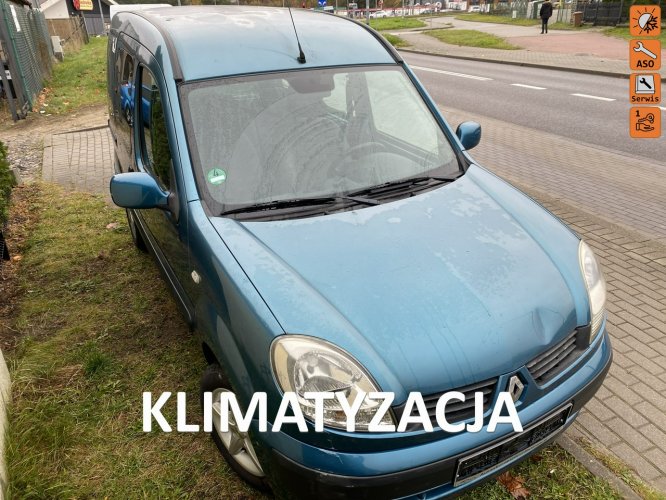 Renault Kangoo Klimatyzacja sprawna, alufelgi, 2* drzwi suwane, przebieg gwarant. II (2003-2008)