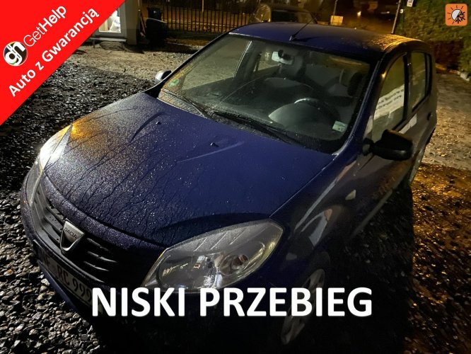 Dacia Sandero Benzyna, niski przebieg, klimatyzacja, centr. zamek, isofix, el.szyby I (2008-2012)