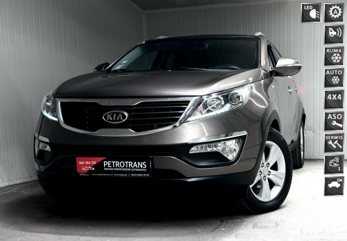 Kia Sportage 2.0 / 136KM LED 4X4 Automat  Kamera Tempomat Alufelgi Hak III (2010-2015)