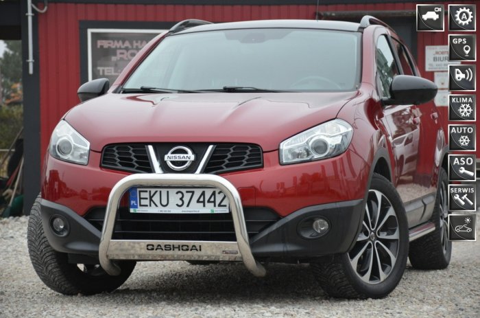 Nissan Qashqai Zarejestrowany 1.6i 16V Serwis Lift 138tys.km Navi Panorama Kamera 360 I (2007-2013)