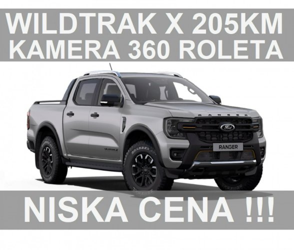 Ford Ranger Nowy Ranger Wildtrak X 205KM 4x4 Roleta Kamera 360 Niska Cena 2823 zł VI (2022-)